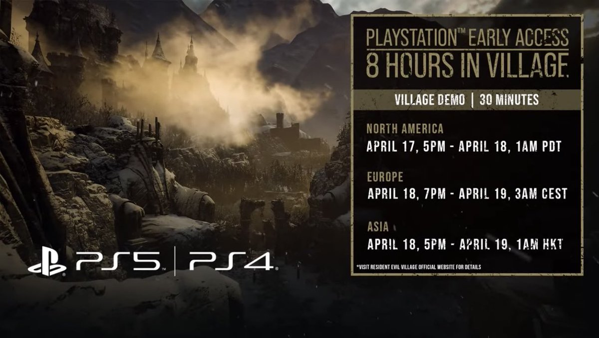 Playstation Stay Sharp Mr Winters The Revillage Gameplay Demo Is Available Now Until April 18 At 1am Pacific Time Details T Co Wvcwsduek5 T Co R8xkefjrtf Playstation Stay Sharp Mr Winters The Revillage Gameplay Demo Is Available Now Until April 18 At 1am Pacific Time Details T Co Wvcwsduek5 T Co R8xkefjrtf