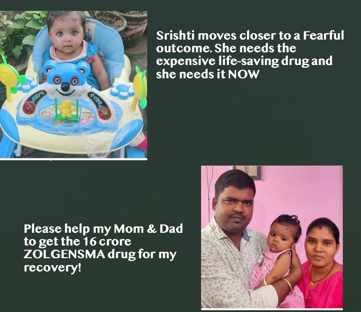 @KrisSrikkanth @hardikpandya7 @Jaspritbumrah93 @mipaltan Agree sir🙏 , please help srishti to reach her 2nd birthday, come forward for little girl sir🙏 need urgent help, #Help #SaveSrishti #FightAgainstSMA #SMAwarrior impactguru.com/fundraiser/hel…