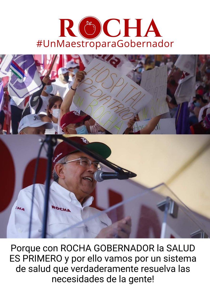 MagisterioTr's tweet photo. ROCHA GOBERNADOR, PRIMERO LA SALUD!!
https://t.co/eG9PVm1EGE

@lopezobrador_ @rochamoya_ @EneydaRocha @MagisterioTr https://t.co/U0SPQJFbgd
