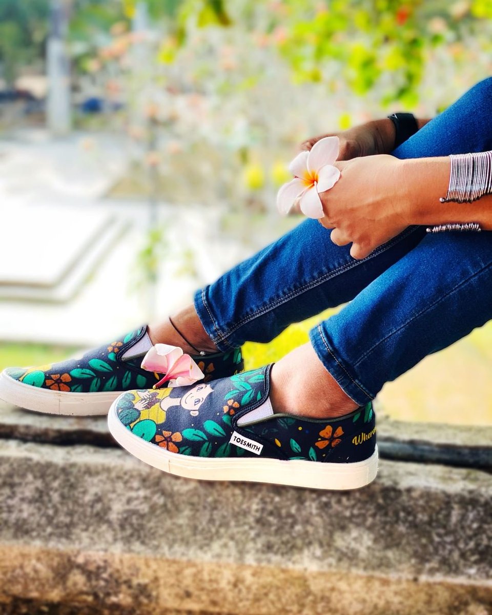 toesmithindia's tweet photo. Don’t let the kid in you die just like @dreamer_doodle  who’s sporting a creatively unique pair of slip-ons by Toesmith featuring her very own art.

#artwork #doodle #travel #custommade #Sneakers #doyousmith https://t.co/zEqVln4r0A