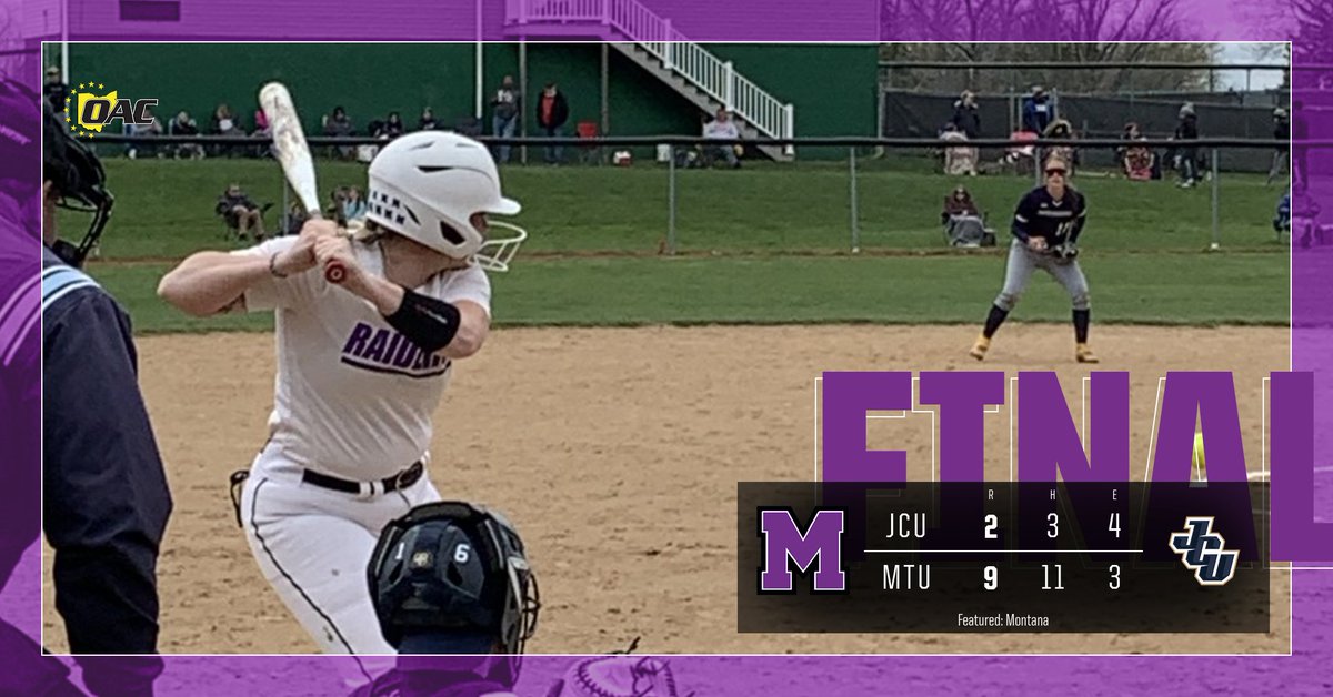 purpleraiders's tweet photo. Softball:  No. 22 Raiders Rally to Sweep the Blue Streaks https://t.co/SRsoanswZR #GoMountGo https://t.co/fzJCqIMrZv