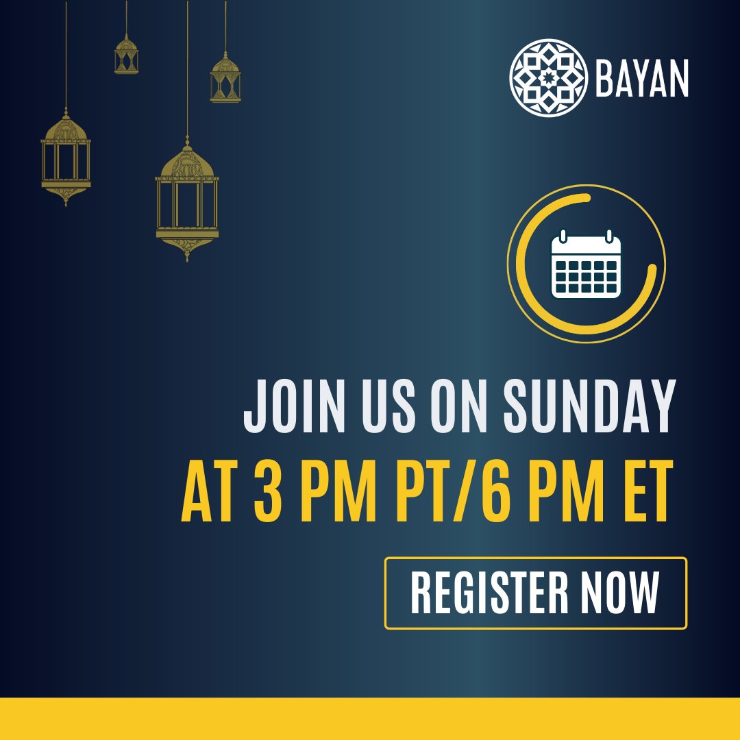 bayanchicago's tweet image. Join your community on Sunday to learn how Bayan is educating and training students to lead their communities. Panelists like hospital Chaplain SondosKholaki, from Southern California, look forward to seeing you! 

RSVP now: bayanonline.org/ramadan

 #RamadanEvent