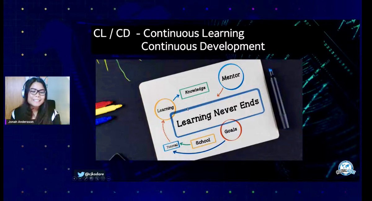 cjkodare's tweet image. Today’s lightning talk- my CL/CD w/ #Azure! Last week,shared about #azuremigration @AzureThursday. This week,3 sessions #azuredurablefunctions @azurelive #servicebus #azurelearning @globalazure Did 4 tech talks in 2 weeks! First record in public speaking! 
Long week,but great! 😊