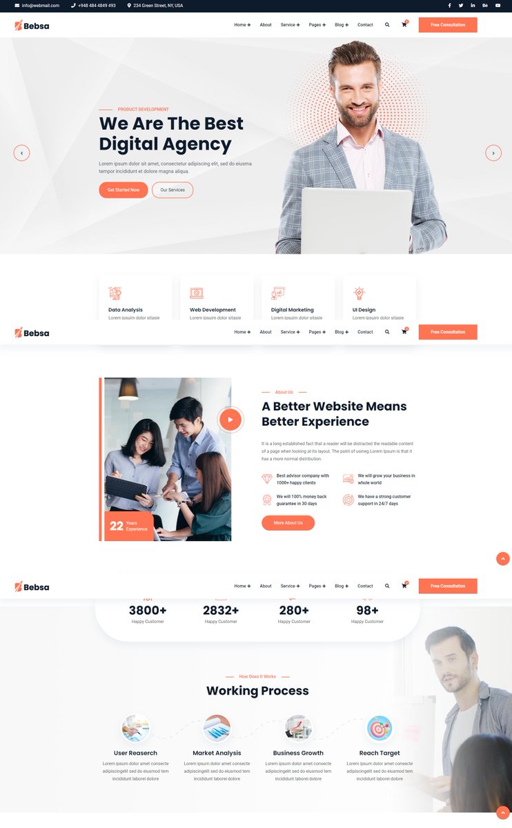 ComplexCoder's tweet image. Business and Agency Startup Website Template Exclusively released on #Themeforest 
Check out the awesome UI Design 
themeforest.net/item/bebsa-cor…
#Business
#CorporateDesign
#StartupTemplate
#template #UI
#uxdesign