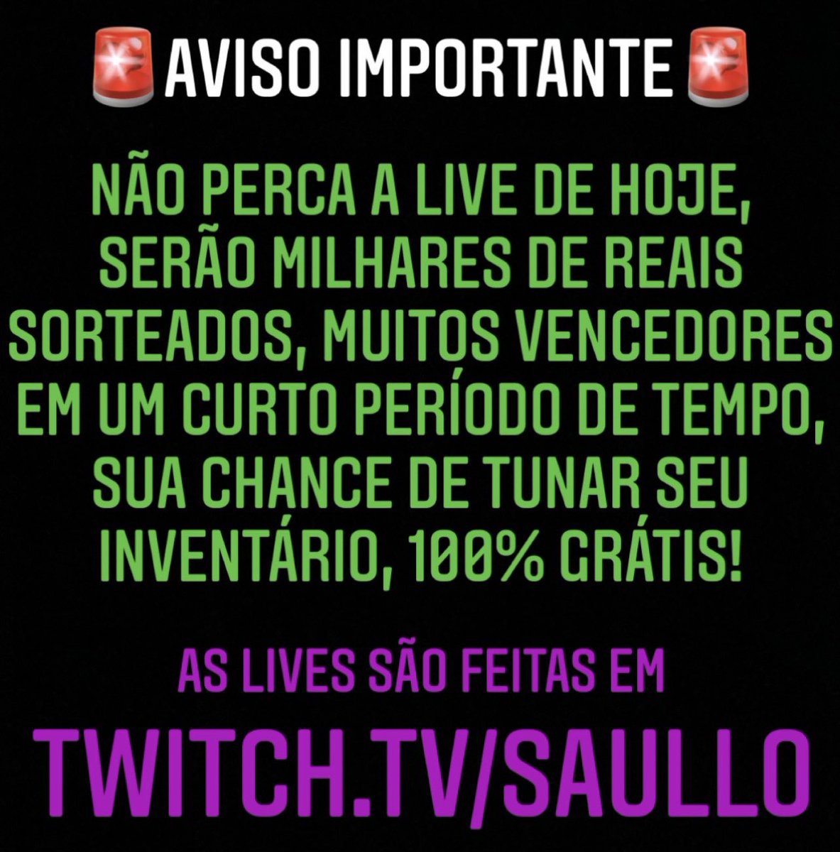 CanalDoSaullo's tweet image. ⏰19:30 em twitch.tv/saullo
