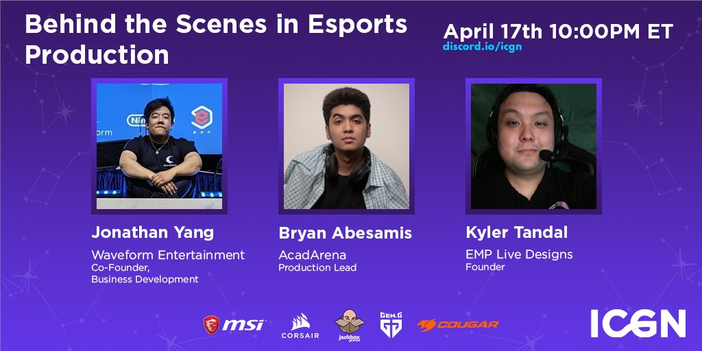 UniGameNetwork's tweet image. Ever wanted to learn what behinds the scenes in esports production was all about? If so then make sure to come drop by our panel right now to hear from 
@asiavision, @frozensonar, and @ktadcasts

📸: twitch.tv/unigamenetwork