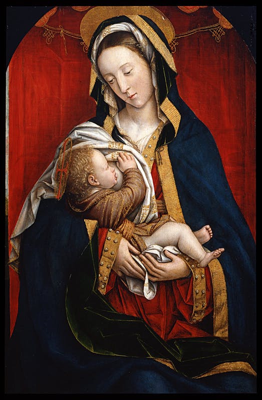 RyCzte's tweet photo. #NursingMadonna
#LaVirgenDeLaLeche
75 x48 cm z 1505 r.
#DefendenteFerrari
Geometryczne fałdy szat i skrupulatna dbałość o szczegóły, takie jak pięknie pomalowany złoty galon i perły na płaszczu Matki Boskiej, ujawniają wpływ malarstwa flamandzkiego.
#Uffizi #Florence https://t.co/uredr77CWa