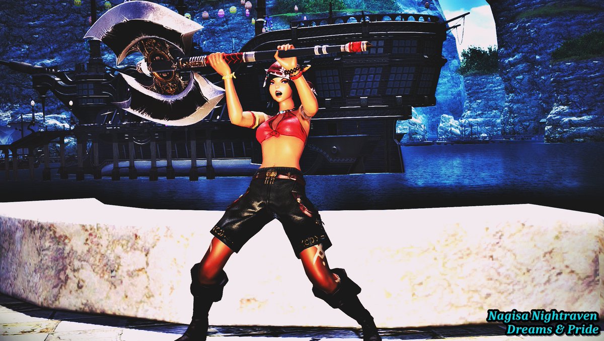 AkumaDigi's tweet photo. Mein Tank Glamour, welches ich zur Zeit gerne anwende. Perfekt passt es zum Krieger meiner Meinung nach. :3 #GPOSERS  #ffxivsnaps #FFXIVScreenshots #CP2077 #aPirateLifeForMe https://t.co/eVL8o3KR3b