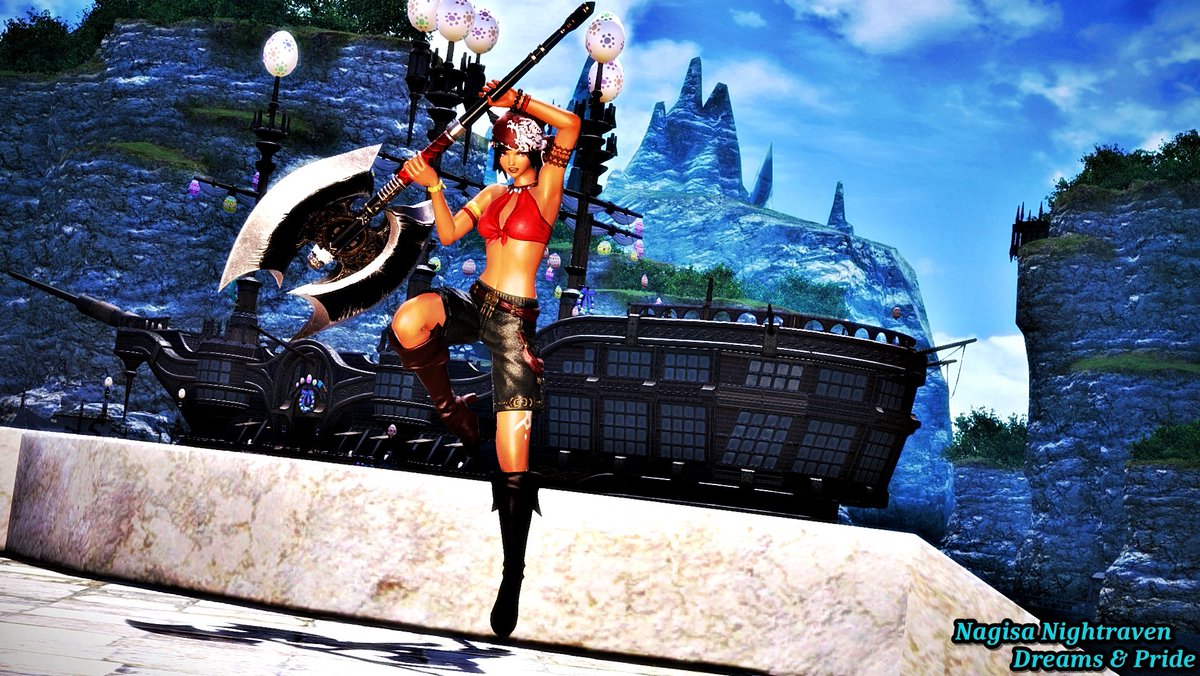 AkumaDigi's tweet photo. Mein Tank Glamour, welches ich zur Zeit gerne anwende. Perfekt passt es zum Krieger meiner Meinung nach. :3 #GPOSERS  #ffxivsnaps #FFXIVScreenshots #CP2077 #aPirateLifeForMe https://t.co/eVL8o3KR3b
