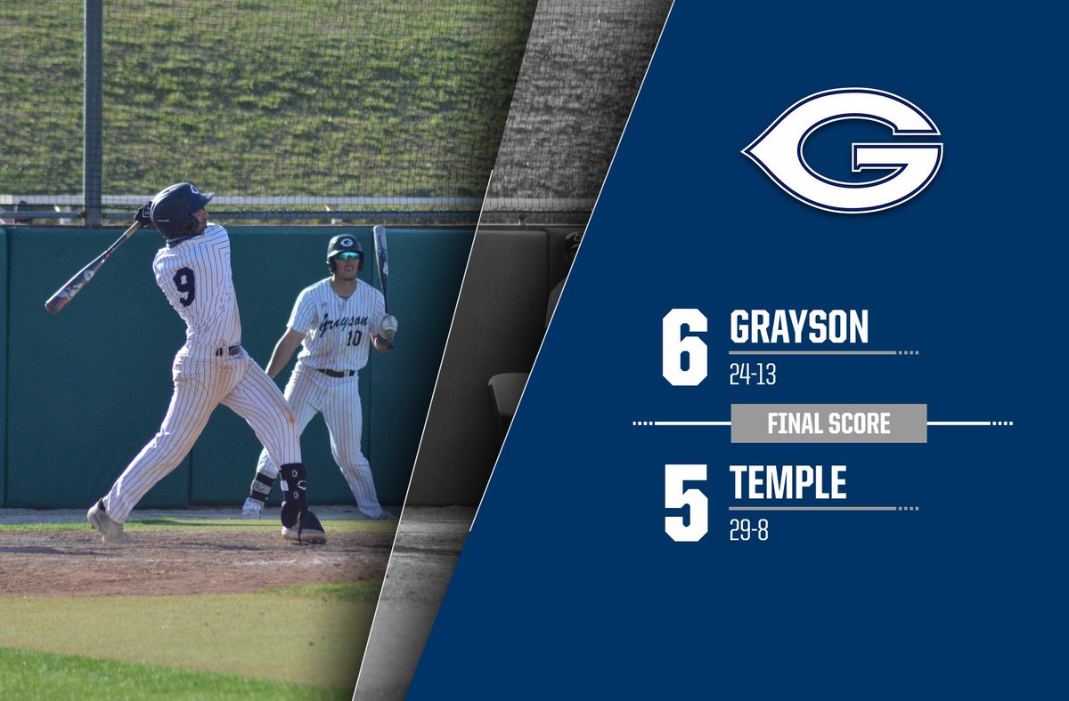 Davis Powell with the walk-off base hit!! ⚾️⏩ Final score: Grayson 6, Temple 5