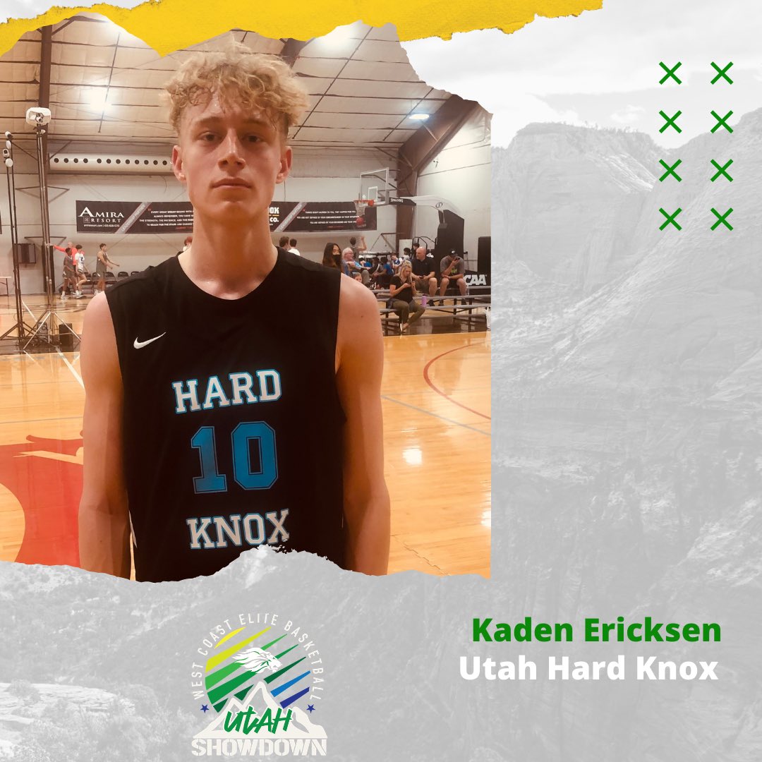 6’2” G Kaden Ericksen of Syracuse (2023) was unconscious in Utah Hard Knox’s latest win. His multiple threes from beyond the arc, dunks, and dazzling plays at the rim had his teammates and coaches off their seat 🏀🔥