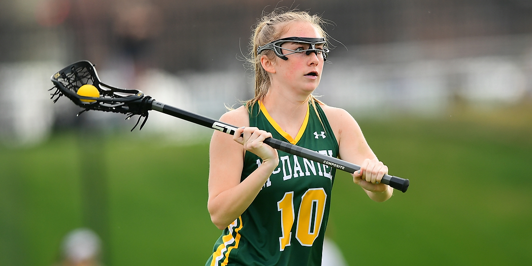 WLAX: #McDaniel 16, Muhlenberg 6
The Green Terror scored eight straight goals to turn a one-goal edge into a nine-goal lead 10 minutes into the second half. Abby Blankenship had with four goals and an assist - both career highs. #mcdwlax #getonthehill