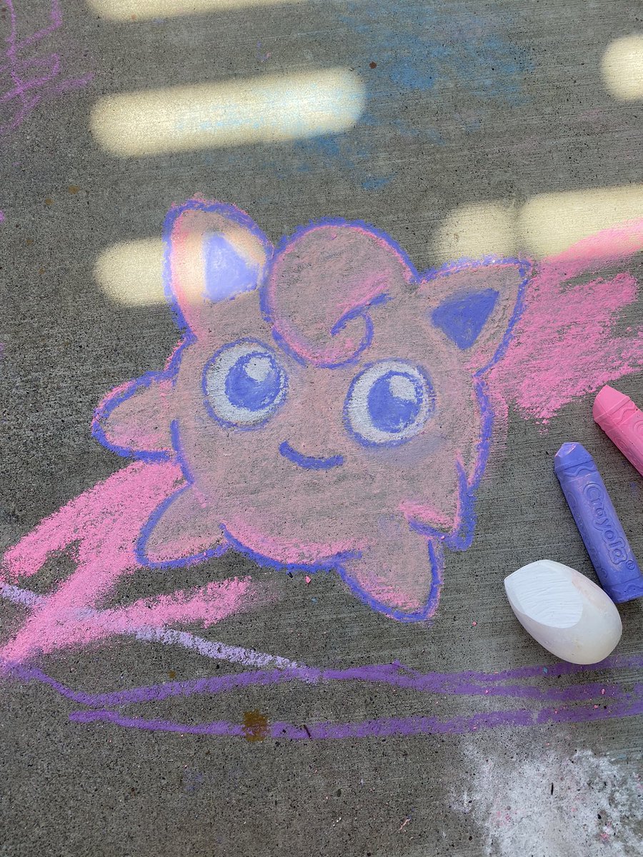 MorganLuthi's tweet photo. Lazy Saturday chalk Pokémon... #Pokemon #chalkemon https://t.co/Nv6RuYBQxd