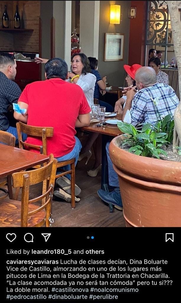 LA VICEPRESIDENTA DE CASTILLO VIVE EN SAN ISIDRO Y CONSUME EN RESTAURANTES CAROS: DOBLE MORAL ..!