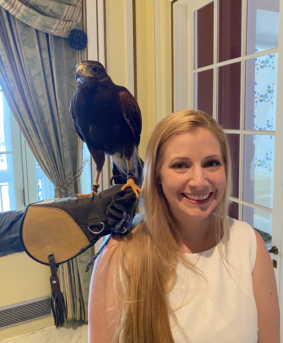 rkpeter708's tweet photo. Got to see these cool birds up close last night! Of course got a pic with the owl. #herebytheowl https://t.co/Xqg4IGQmL0