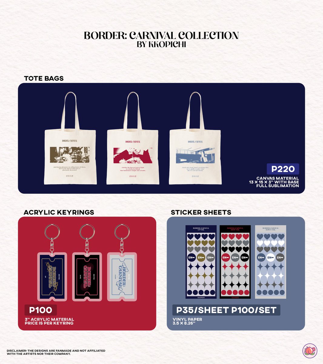kkopichi's tweet photo. #KP_Preview

✷ border: carnival ✷ 
fanmade collection by kkopichi

✷ ₱35 - 420
✷ doo &amp; dop: 05/10/21
✷ 2-3 weeks production

「 pre-order form 」
https://t.co/RwbEO1K0Si

pls help rt ♡ wts lfb enhypen https://t.co/DzovLB7yff