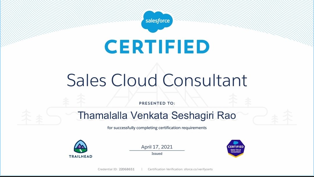 Sesha__'s tweet image. Finally, I became a 3x @salesforce certified with the @salescloud Consultant certification.

✅Prepare for your Sales Cloud Consultant Credential Trailmix
✅Sales Cloud Specialist Superbadge
✅@trailhead Certification Days Webinar
✅Making hands dirty in the projects
#Salesforce