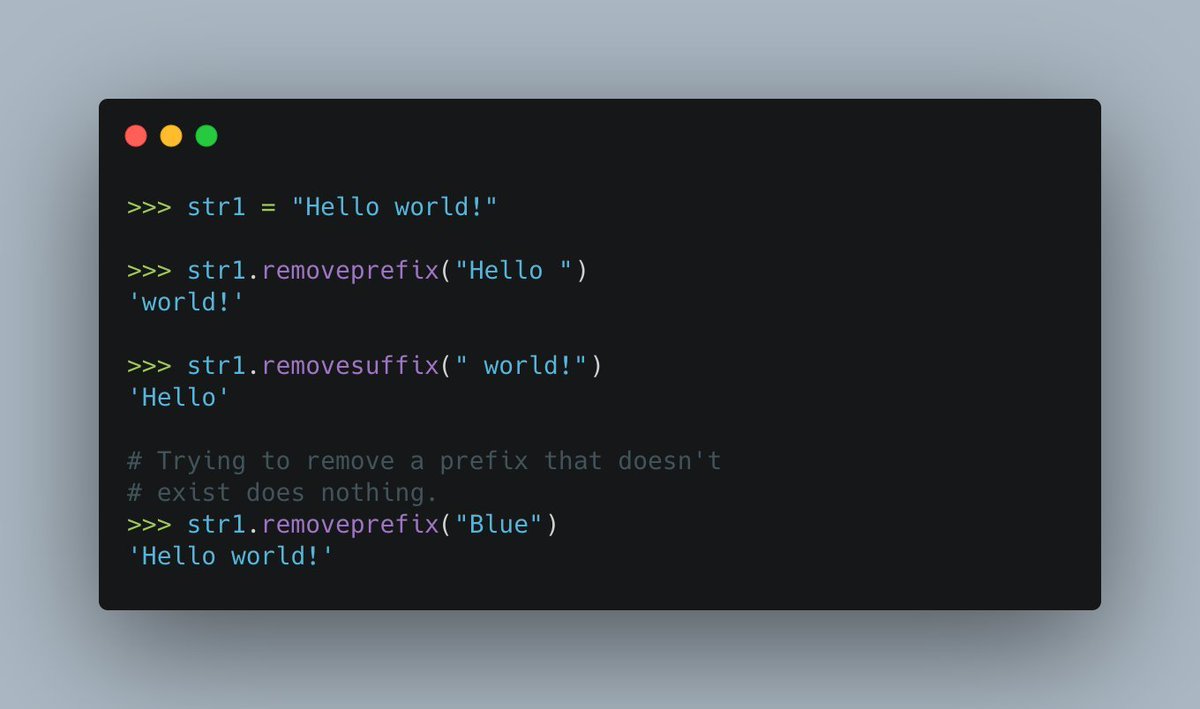 Santiago 3 There Are Two New Methods Added To String Objects To Remove Their Prefix And Suffix Slicing Works But It S Much More Fragile Than Using These New Methods See