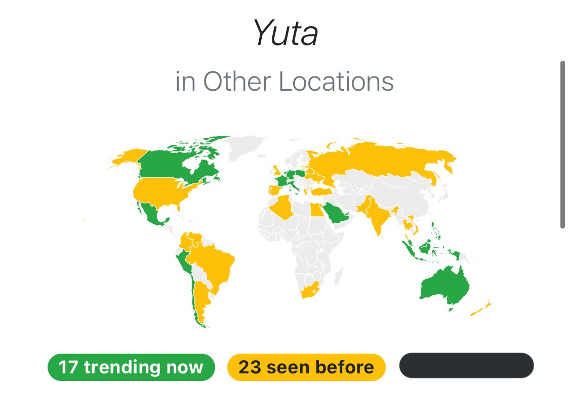 When Yuta trended the highest during GIMME GIMME Mv. He trended #7 worldwide & trending in 17 countries.