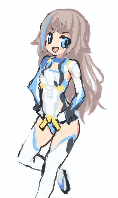 公式には無い好きな要素を付け足したりするのも一興
#アリスギアお絵かき 
 とりあえず肩キャノン的な 