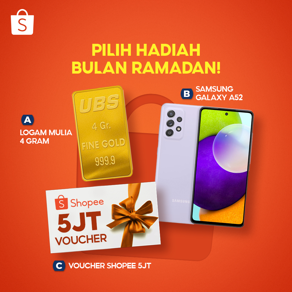 Sobat Shopee! Siapa nih yang mau kalau bisa dikasih HADIAH gratis sama Shopee? 🙋🏻‍♀️🙋🏻‍♂️ Bisa dong! Shopee udah siapin pilihan HADIAH bulan Ramadan nih buat kamu! 😍 Yuk, reply pilihan kamu SEBANYAK-BANYAKNYA &amp; siap-siap terima kejutan dari Shopee ya! 🥳 #ShopeeID