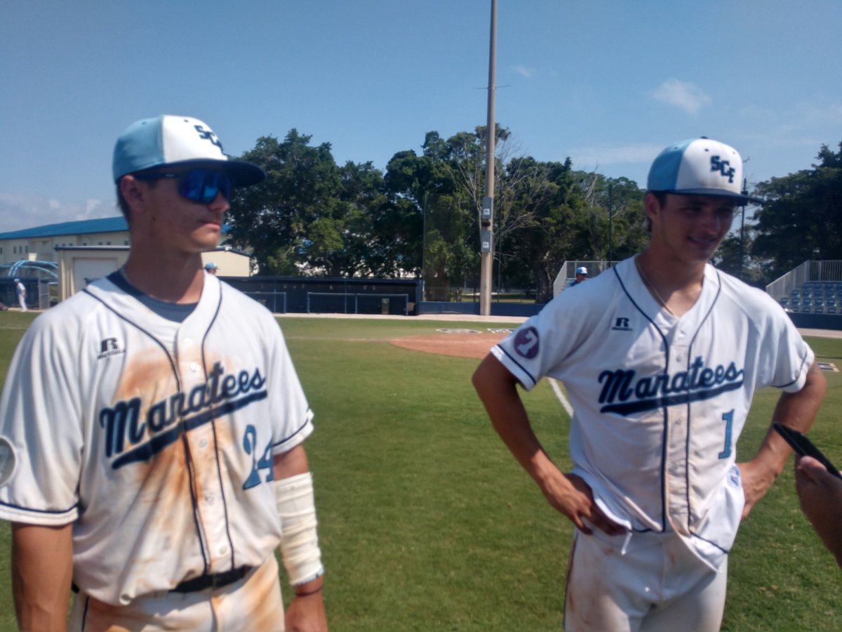 The 10-3 win today at home over St. Pete College proved to be a milestone in program history as the MANATEES earned WIN 2,000!  Tucker Mitchell 3 hits &amp; 3 RBI's(HR), Brayden Woodburn 3 run HR &amp; Jake Jackson 2 hits including HR. Cole Ayers dominated on the mound 8 innings w/ 7K's
