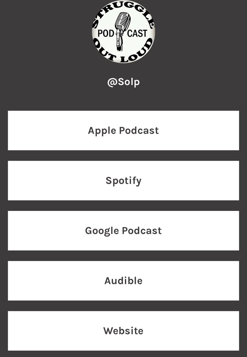 solppodcast's tweet photo. https://t.co/1l6MeHQyKG
☝️⬆️⤴️🔺⤴️⬆️☝️
Click the link above to get the menu for easy access to your favorite podcast provider. It’s many others but these are the major ones. Let me know if I need to add more. https://t.co/ZqkoX1yGRG
