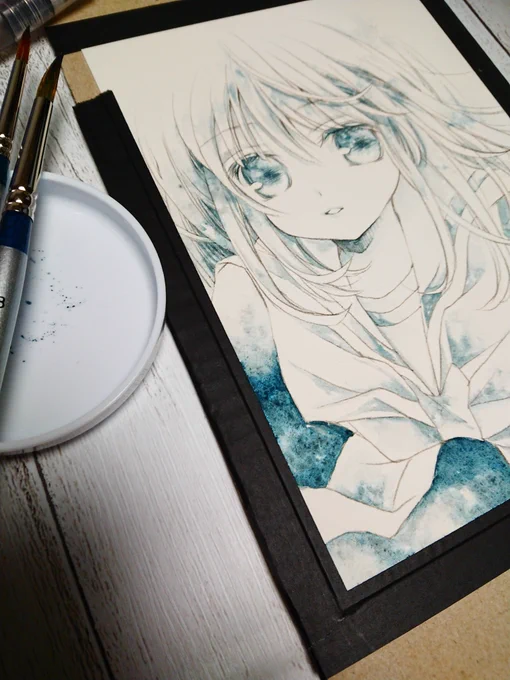 突然ですが、先日描いた、こちらの原画を「ファンボ限定プレゼント企画」したいので準備中💠(★だんごプラン除く)
お楽しみに! 
