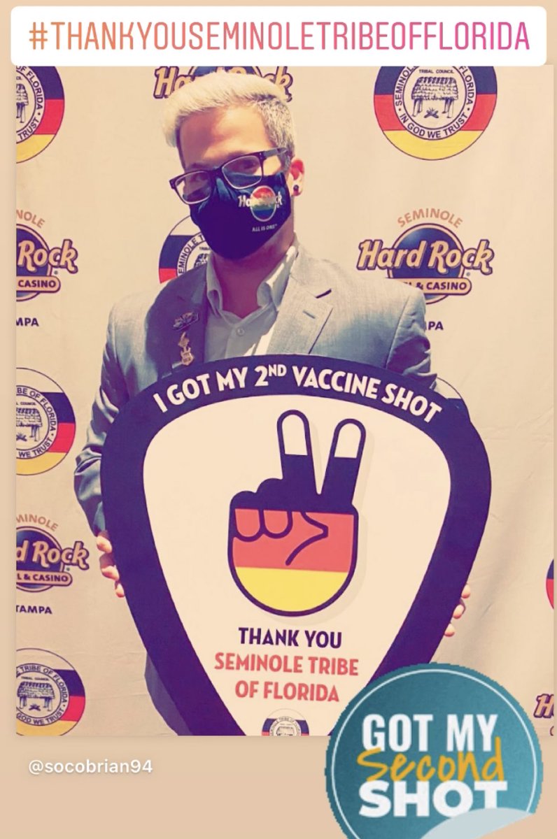 SHRTBackstage's tweet photo. We’re stronger together thanks to the generosity of The Seminole Tribe of Florida! If you are a TM who wants to get vaccinated and needs the details check your Red E App for info on walk-in appointments or email Human Resources for all the info. 
#thankyouseminoletribeofflorida https://t.co/U9FtpAzgNX
