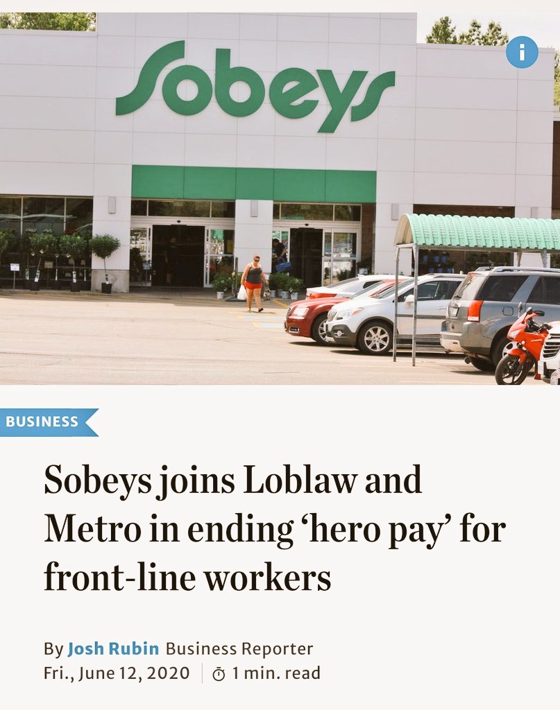 Bc the "hero pay" they got for a couple months got slashed.Bc the  @OntarioPCParty, as one of their first orders of business, slashed the one-dollar min wage pay increase.(Oh...the meagre two paid sick days, too.) /15