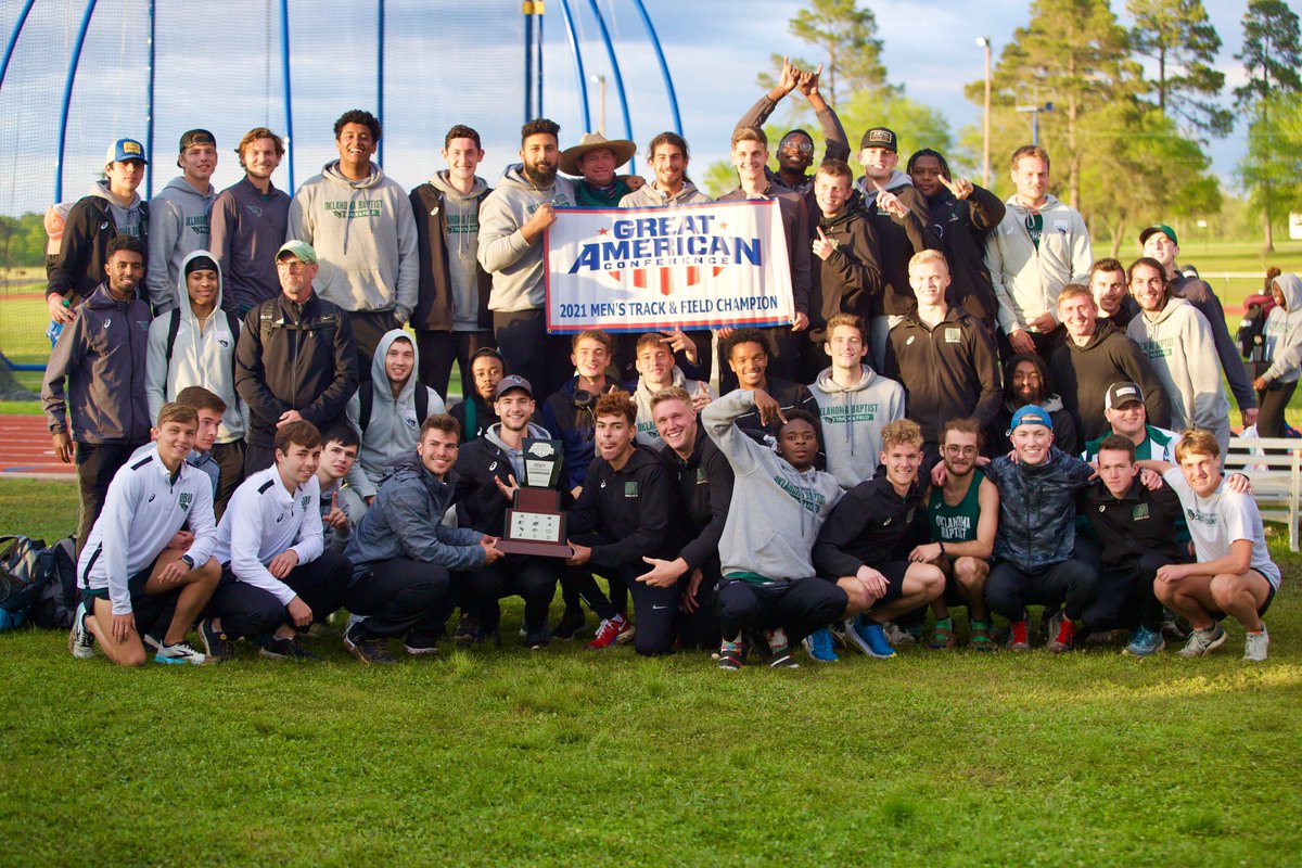 OBU_TrackXC's tweet photo. 🏆 The OBU men's track and field team claimed the 2021 GAC Championship!

Score: 278.83

#OnToVictory https://t.co/dt0DSS70hE