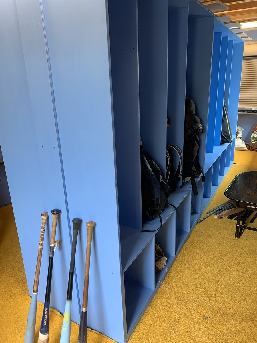 LightridgeBB's tweet photo. First week of Lightridge baseball is officially in the books. Huge thanks to Scott Newell for helping out with the helmet/bat racks and our clubhouse. #firstclassfacility https://t.co/0Tr2tKbWZ7