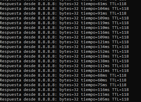 Fragman's tweet photo. @VTRsoporte Internet por fibra con delay inestable, a los dns de google no deberian ser mas de 5ms https://t.co/Rrv4s6VWIn