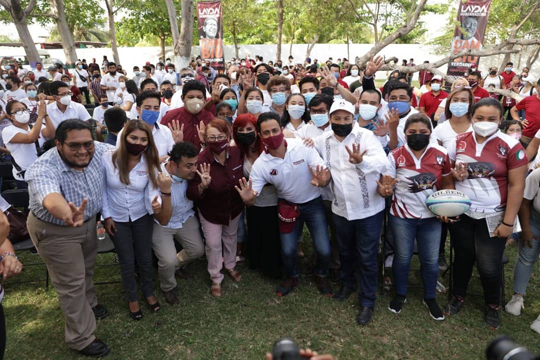 MorenaCampeche's tweet photo. Desde Carmen, @LaydaSansores reafirmó que en su gobierno los jóvenes dejarán de ser invisibles para ser invencibles; ellos determinarán la ruta.

#ElCambioVerdadero
#LaydaGobernadora https://t.co/SxxFABQvC0