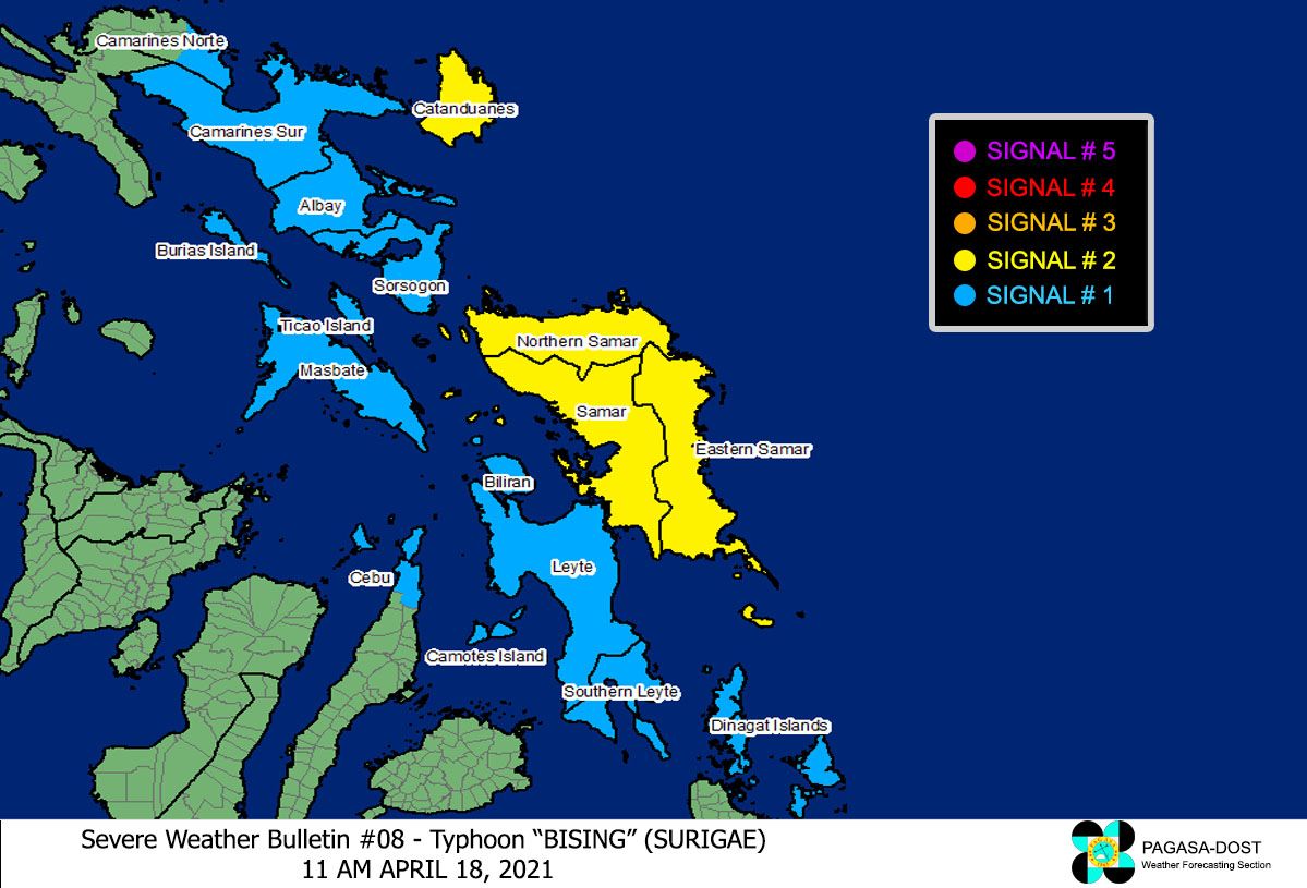 Pagasa Dost On Twitter Severe Weather Bulletin 8 For Typhoon Bisingph Surigae Tropical 