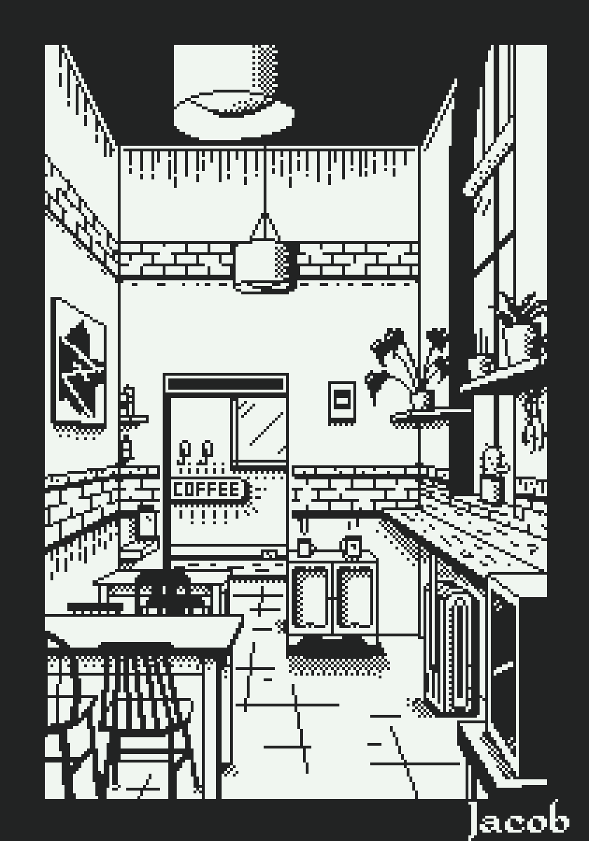 JacobKauffman11's tweet photo. Made a pixel art coffee shop! https://t.co/NtJqW3JEYY