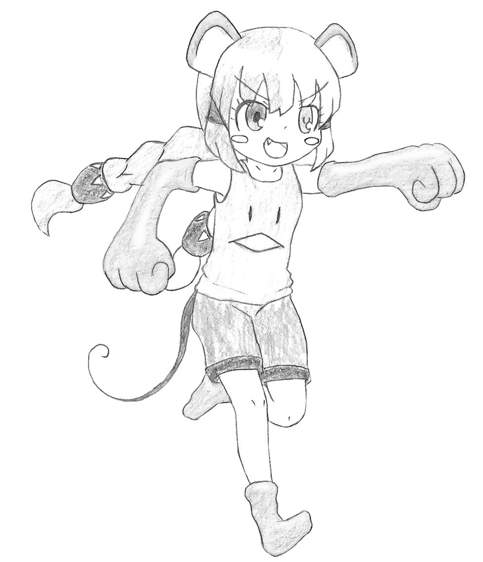 やっぱり一番描きやすいのは左向きなんだけど、全員並べた時に似た向きが偏らないように右向きや正面向きもちょくちょく入れてる。 