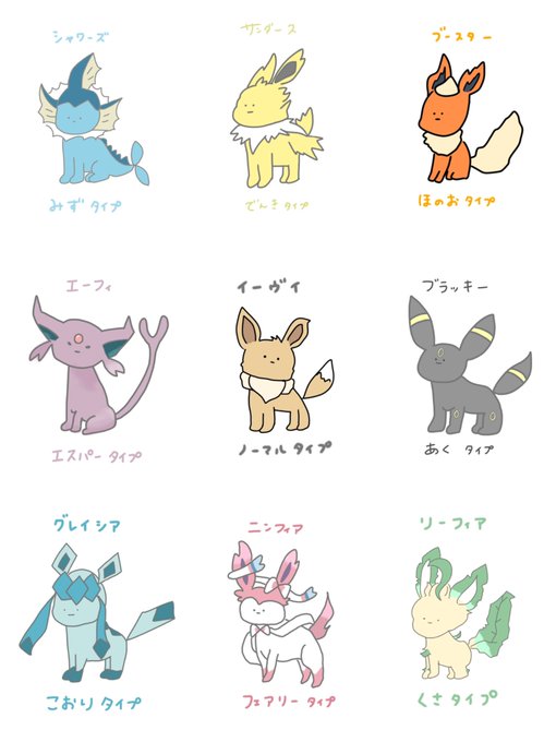 イーブイ進化のtwitterイラスト検索結果 イーブイ進化のtwitterイラスト検索結果