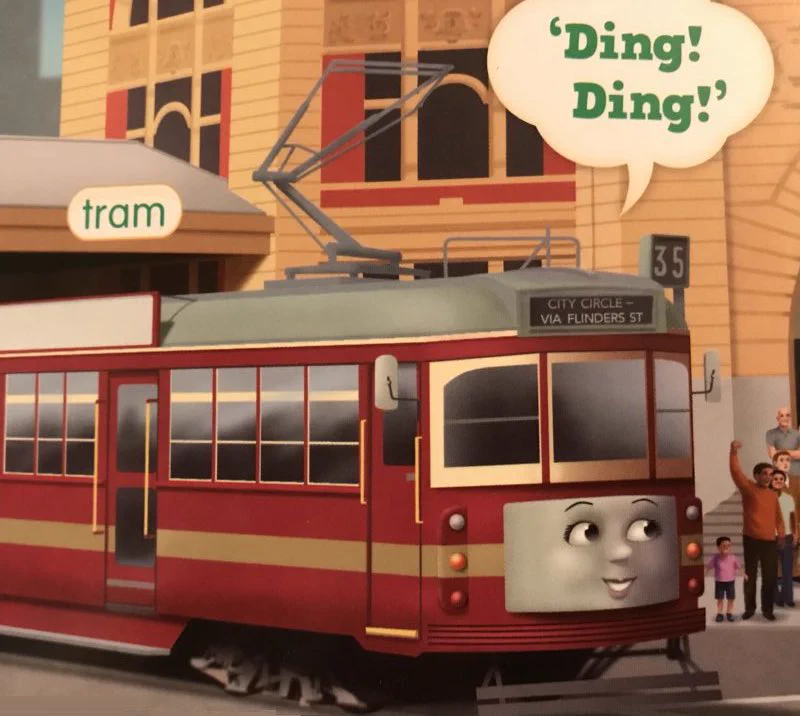 @t8mono FF外より失礼いたします。デザイン的に公衆便所のトビーではなく、トビーに似ていますが路面電車のキャラクターも存在したようです。こちらの方が穏やかな表情ですね！ 