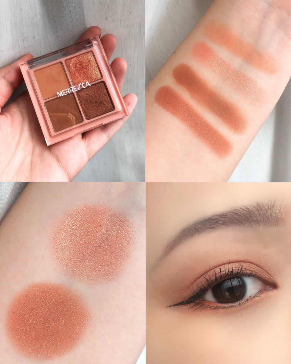 FKYz_'s tweet photo. ไปเจอน้อง Eye color palette ของ #merrezca มา สีน่ารักมาก น้องเค้ามีทั้งหมด 4 สีเลย เนื้อแมทกะชิมเมอร์พิกเมนต์แน่น��ากไม่ fall out ละเรื้อเค้านุ่มเกลี่ยง่ายมากๆ ราคา 189 บาทเองทุกคน พิกัดร้านสะดวกซื้อ หรือ CJ express เลยค่า 💖 https://t.co/s3IzttwRmR