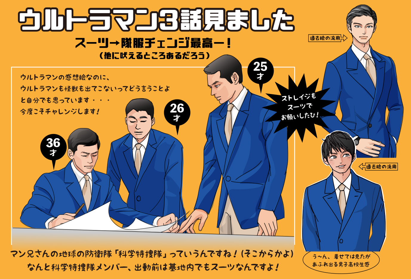 コジロウマン 科学特捜隊のバッチみたいなの付けるの忘れてたなあ と思う気持ちと はよ4話に進め と言う気持ちが戦っておる Twitter