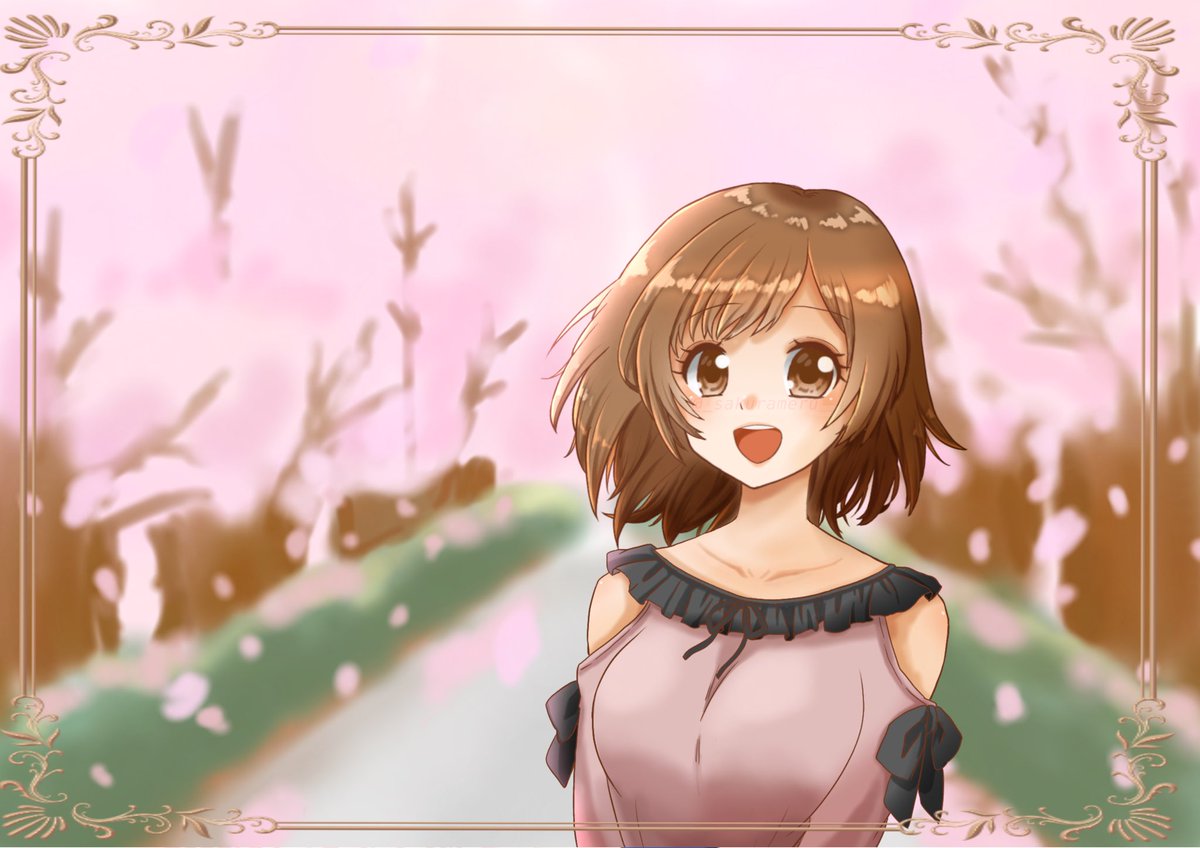 める オリジナル 桜並木 イラスト アイビスペイント さくら 女の子 オリジナルイラスト める画集 める オリジナル 桜並木 イラスト アイビスペイント さくら 女の子 オリジナルイラスト める画集