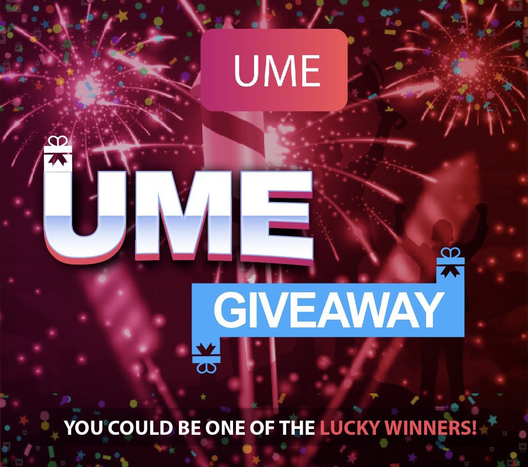 100 #UME giveaway🥳 10 winners will each receive 10 $UME ($240 worth)🔥

Participate by -
1. Following @UMEfinance &amp; <a href="/UswapDEX/">Uswap</a> 
2. Retweet and tag 3 friends with the hashtag #umegiveaway
3. Join telegram chat t.me/UswapTRON

Good luck to all, winners will be drawn 25/4❤️