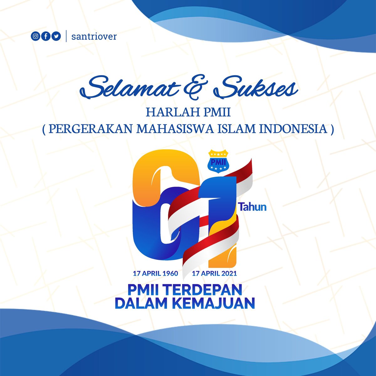 santri_over's tweet photo. Selamat &amp; Sukses
Harlah PMII
Pergerakan Mahasiswa Islam Indonesia https://t.co/uLMkLMn3xA