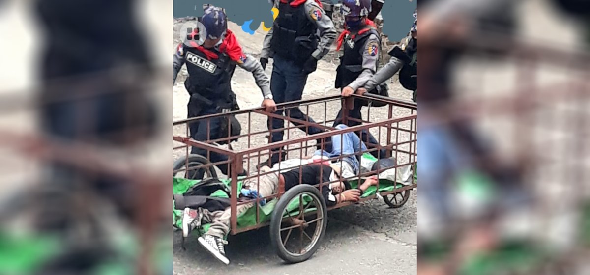 The Myanmar junta's forces celebrated the nation's traditional New Year's Day on Saturday by killing three protesters and injuring four. irrawaddy.com/news/burma/mya…