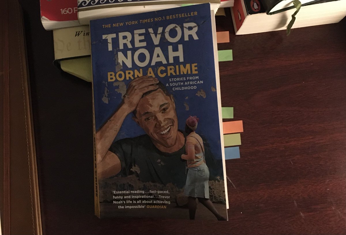 Enjoyed reading “Born a Crime” by Trevor Noah. A unique insight on life in SA during & after apartheid. It felt like a continuation of Nelson Mandela’s book “Long Walk to Freedom” 

#BornACrime