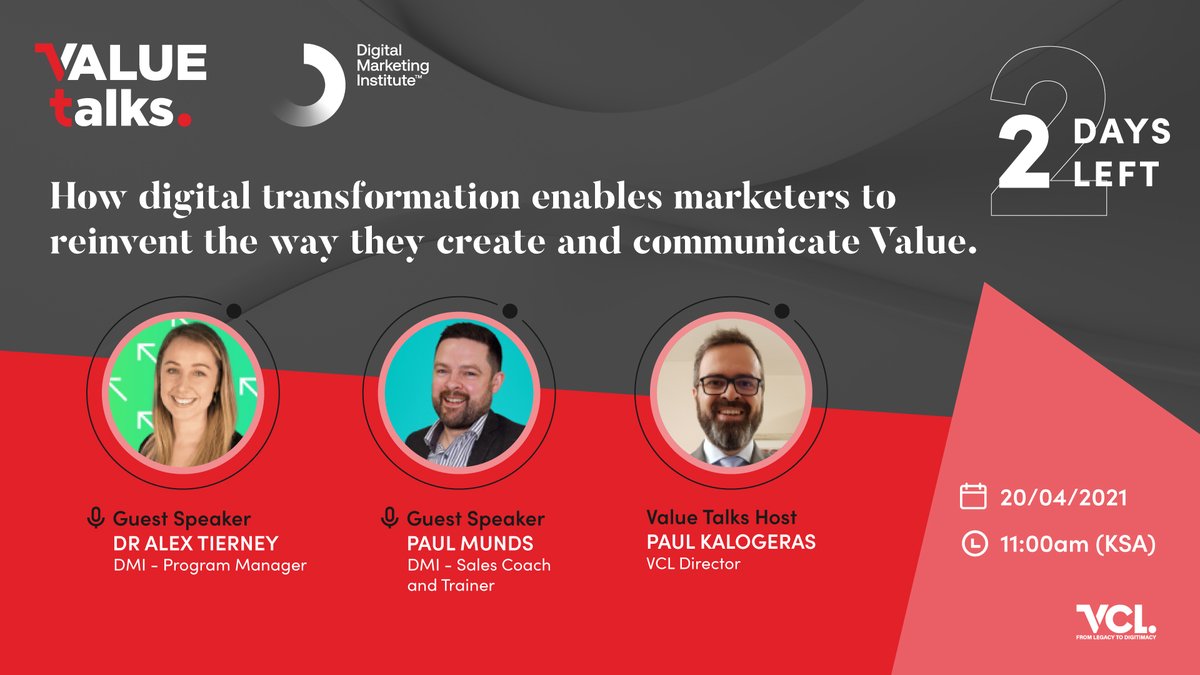VCLLTD's tweet photo. #Digitaltransformation isn’t just a trend. It’s a necessity for every organisation wishing to embrace the challenges of #valuereinvention in the new #LowTouch economy. Our #ValueTalks Episode 002 is just 2 days away & the registrations are still open: https://t.co/W9WFy4bckq https://t.co/pafaomwWAp