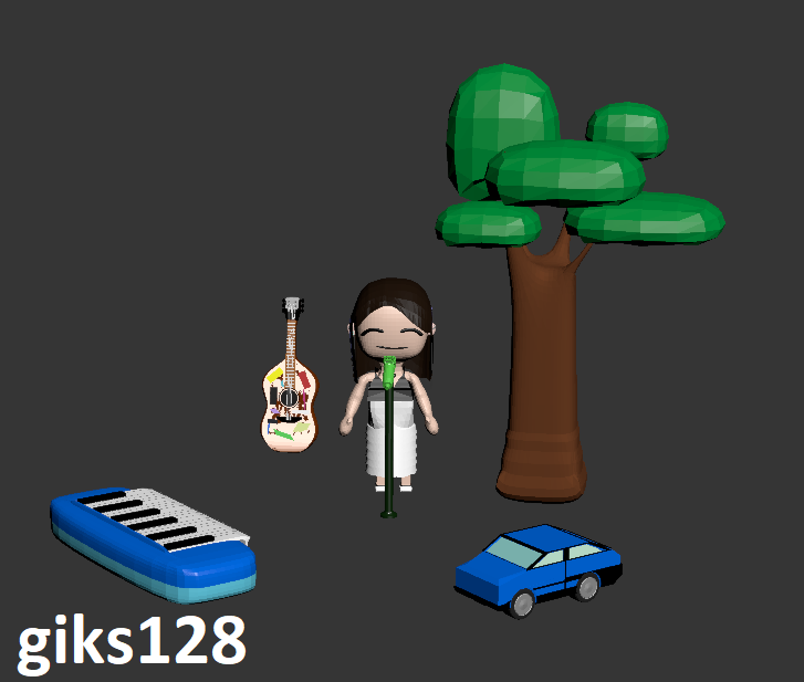 giks128's tweet photo. Before I'm going to sleep I want to show you this captures of the process of the models for Eunji's anniversary, the first one is an early version of the composition,the 2nd an early version of the objects and the last is the objects fixed and changed the background and textures+ https://t.co/TSQuQ3M8d7