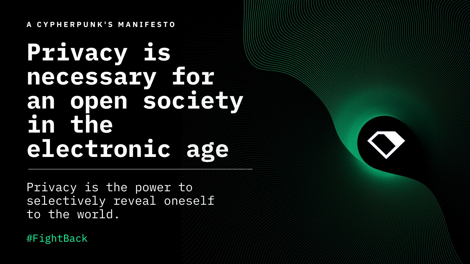 Superhero on Twitter: "''The #Cypherpunks are actively engaged in making  the networks safer for privacy. Let us proceed #together apace'' (A  Cypherpunk's Manifesto, 1993) Try https://t.co/XHBLMWfsZF and #FightBack  for the #OpenSource #decentralized #
