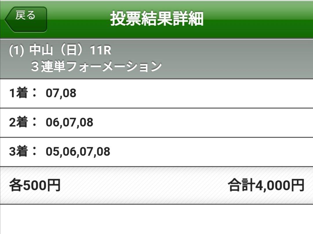 レース 結果 11 中山